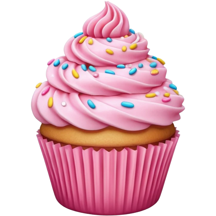 Cupcake with pink icing emoji