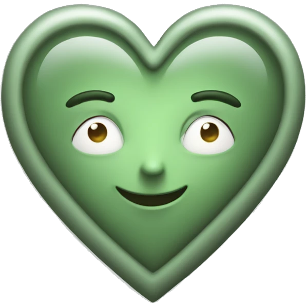 sage green heart emoji