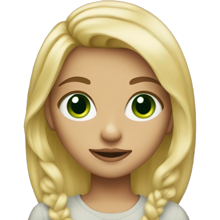 blonde girl with green eyes and piercings emoji
