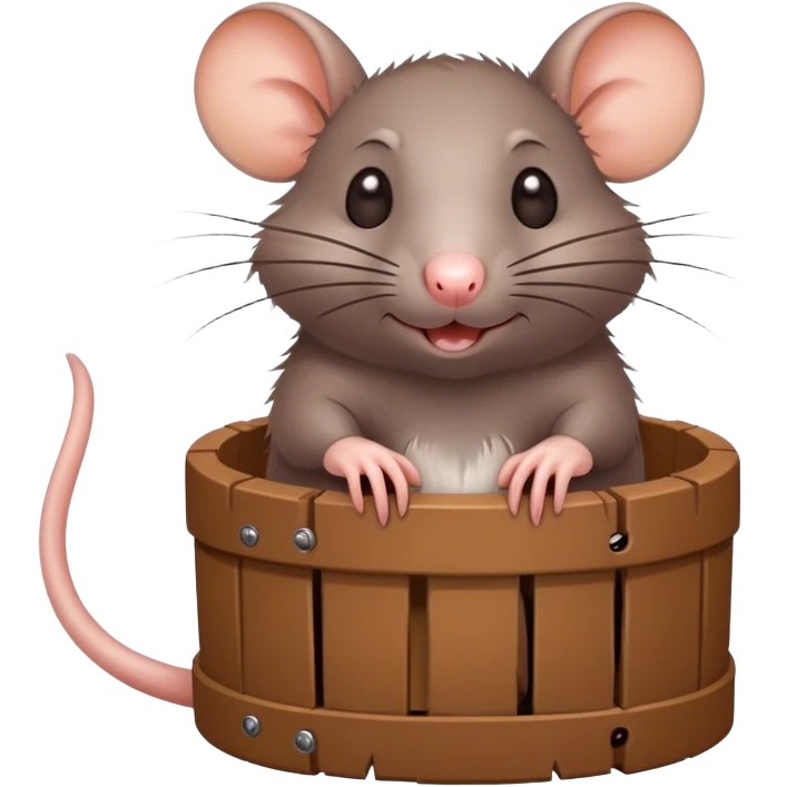 Rat stuck in a trap of friendship emoji