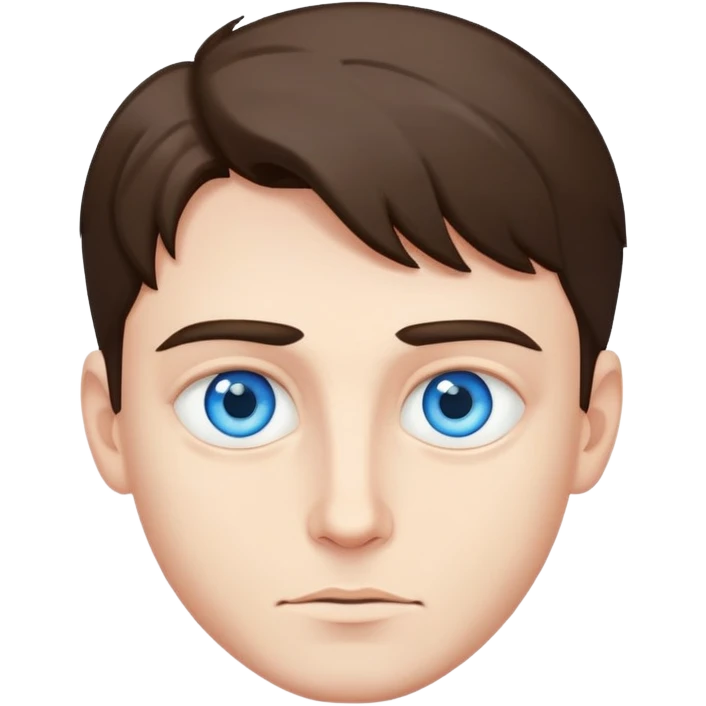 Guy with dramatic blue eyes emoji