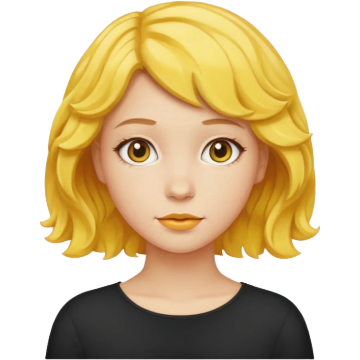 girl with yellow, short wavy hair emoji