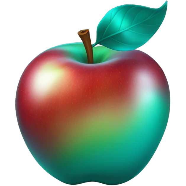 teal apple emoji