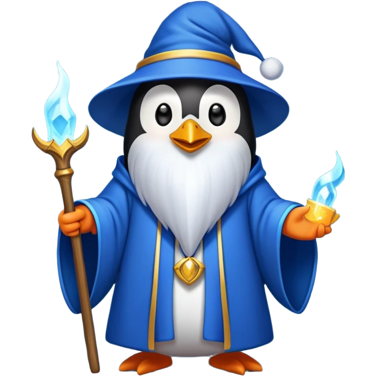 Penguin Wizard emoji