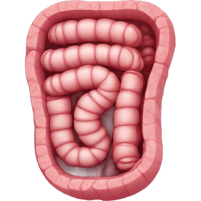 Obstruction in the intestines from a point of view inside the intestines (Medical purpose) emoji