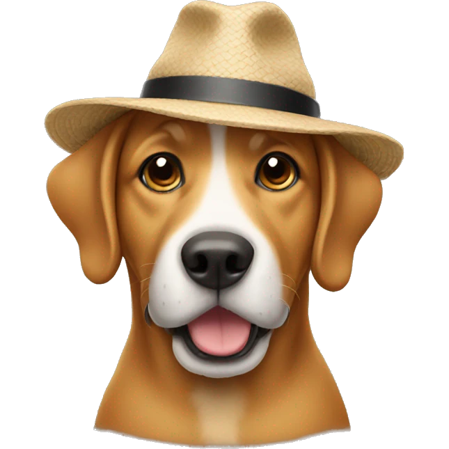 Dog wearing hat  emoji