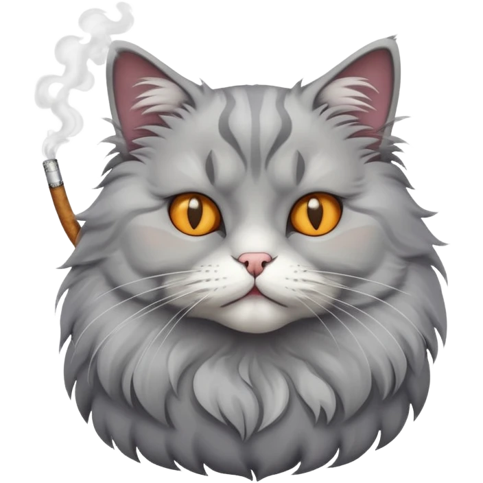 Cat smoking emoji