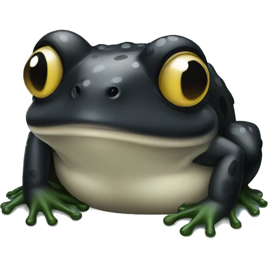 Black rain frog emoji