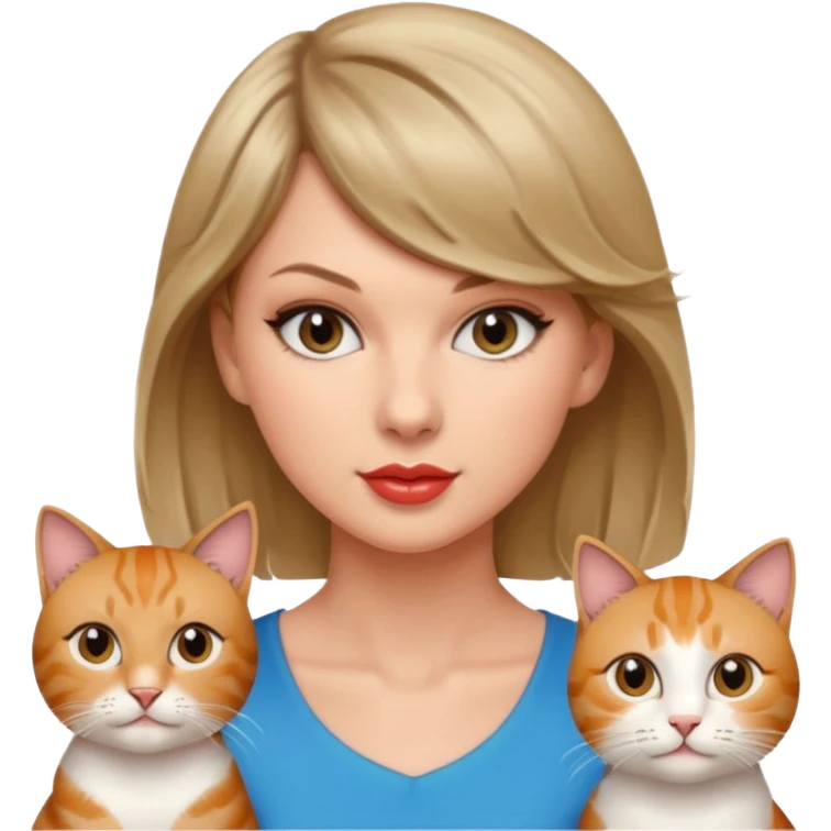 Taylor swift with cats emoji