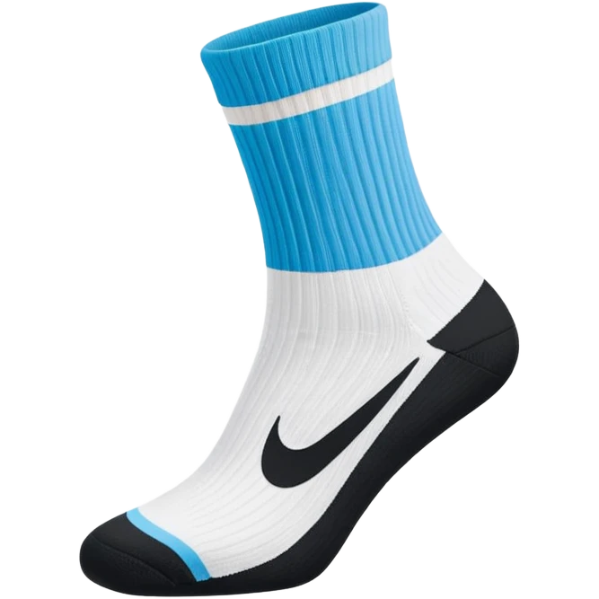 white sock, with black nike logo socks emoji