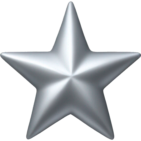 Silver star soft emoji