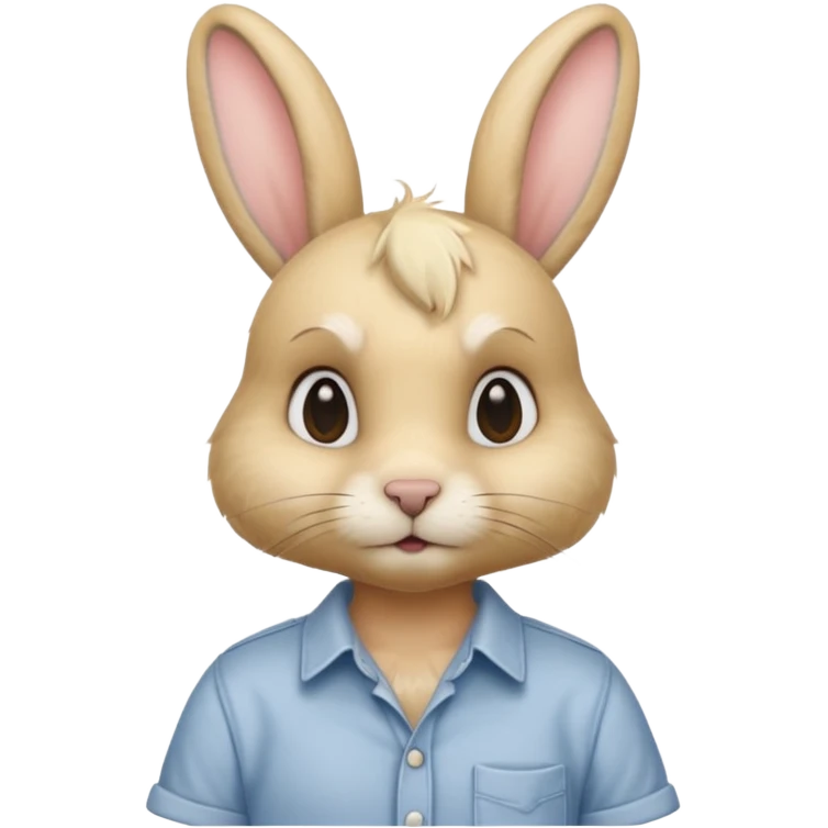 blonde rabbit with shirt emoji