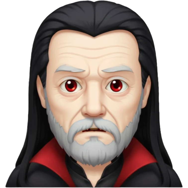 sad face vampire old man long hair with beard
 emoji