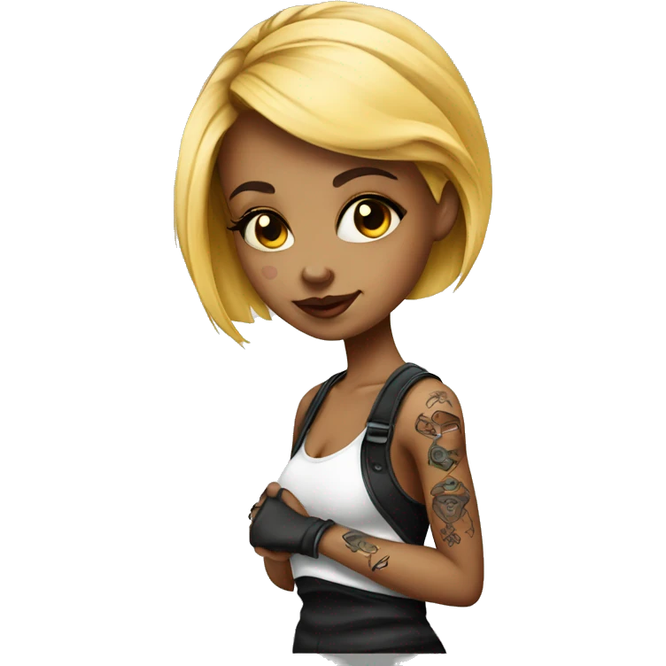 Girl tattoo artist emoji