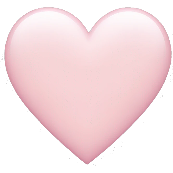 Light pink heart  emoji