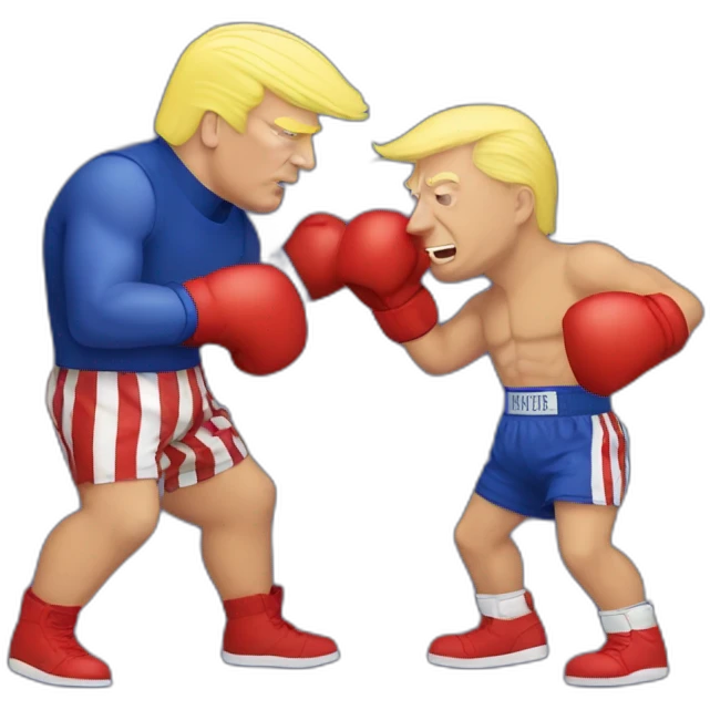 donald trump boxing with joe biden emoji
