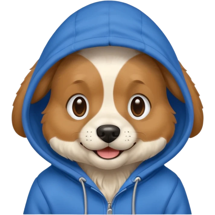 Dog wearing a hoodie emoji