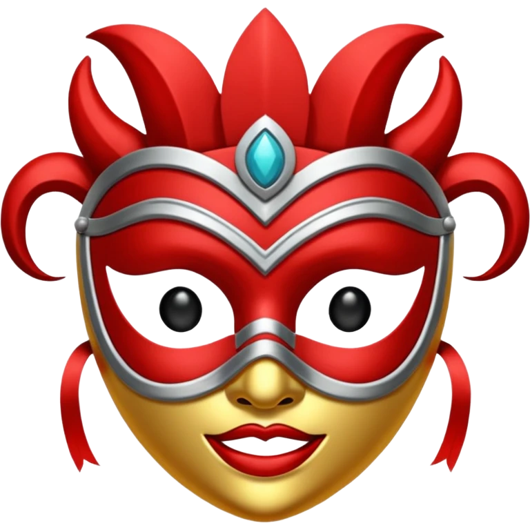 kırmızı karnaval maskesi emoji