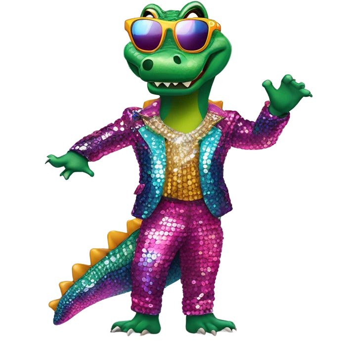 Disco Alligator  emoji