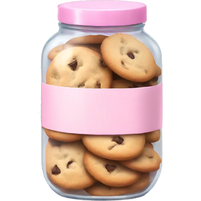 pale pink jar of cookies emoji