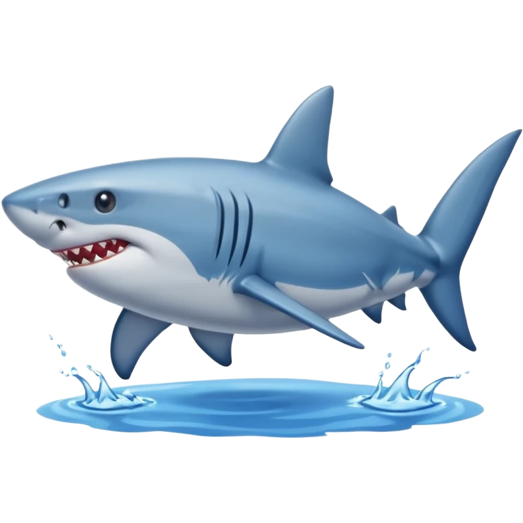 A shark with blue shoes on land near water not in it emoji