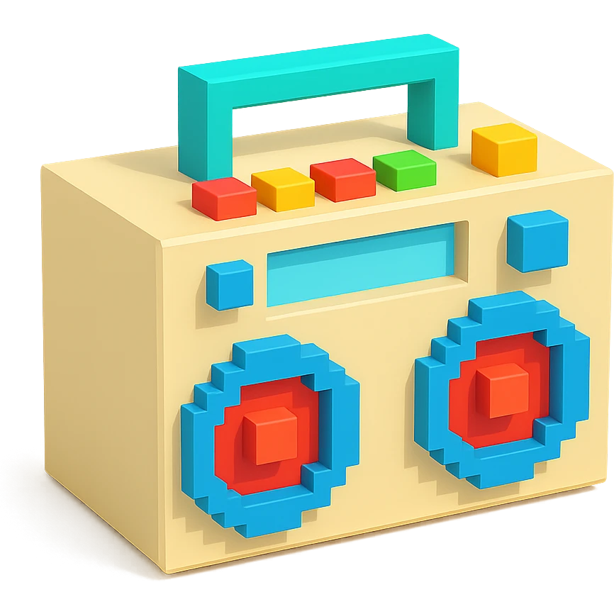 light beige boombox emoji