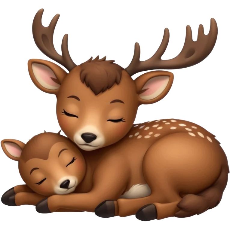 Cute deer sleeping emoji