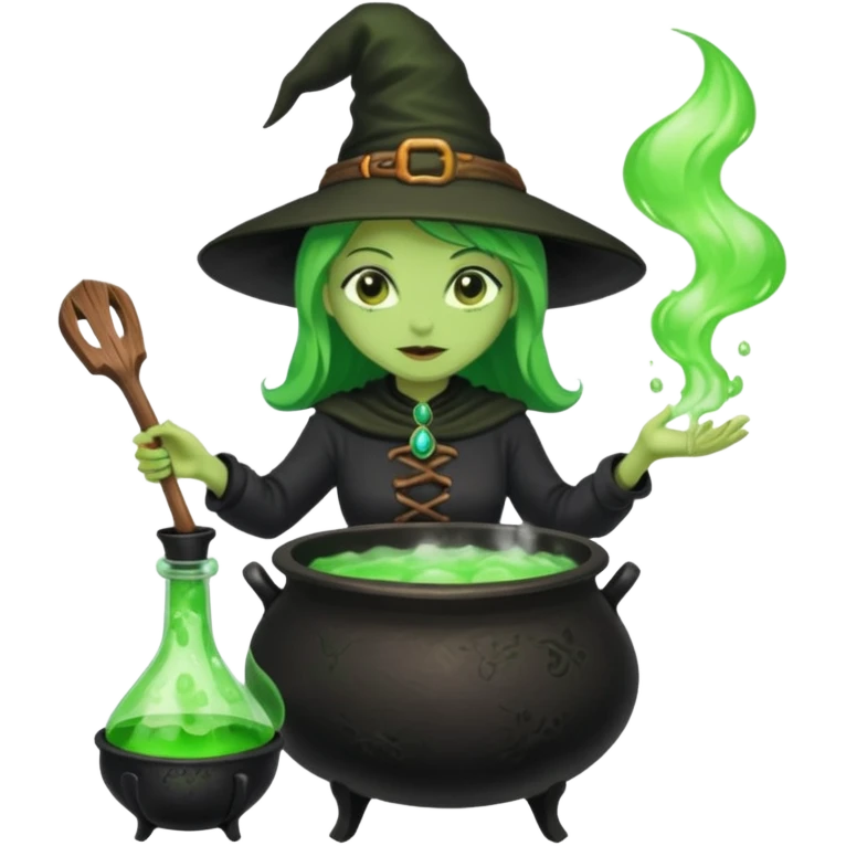 green witch cooking potion emoji
