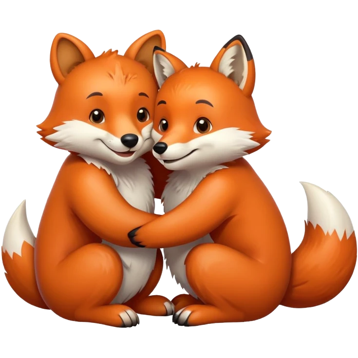 Bear hugs and a fox emoji
