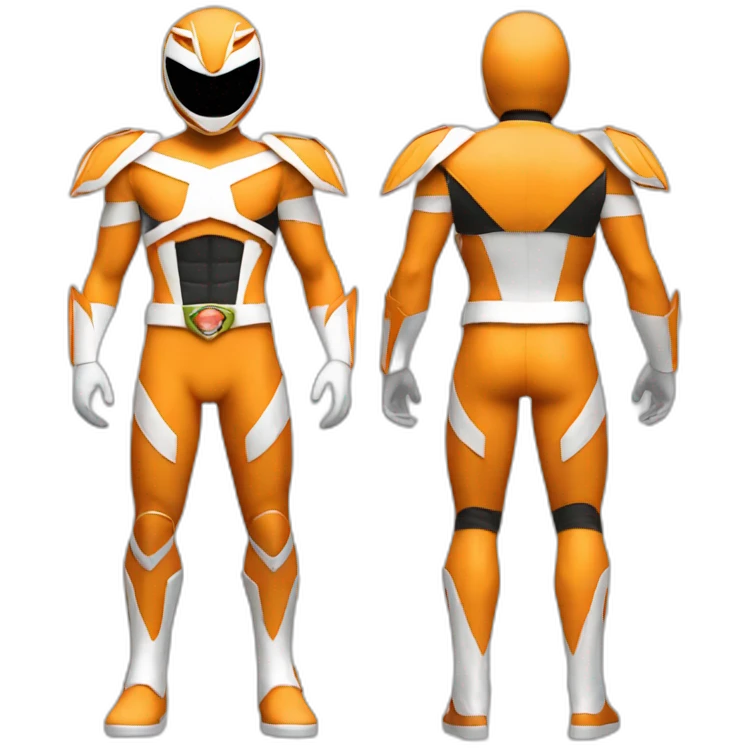 orange power ranger full body emoji