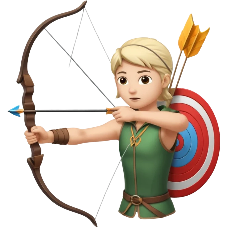 un archer  qui tire sur une  cible emoji