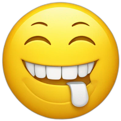 Smiley avec des dents en or emoji