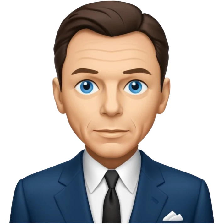 Frank Sinatra with blue eyes emoji
