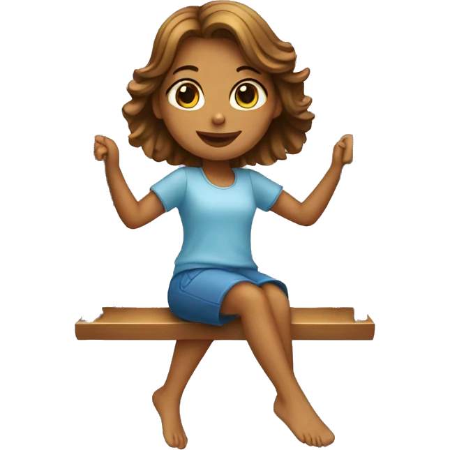 Girl in swing emoji