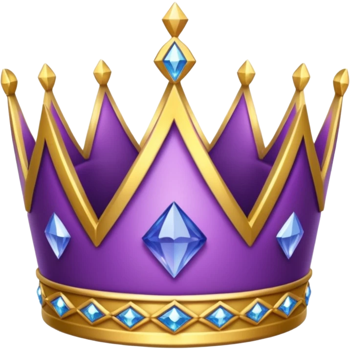 purple diamond crown with sparkles emoji