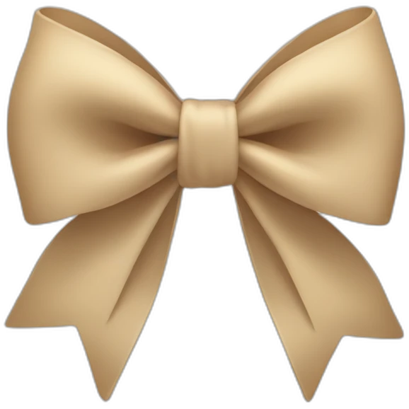 Beige bow emoji