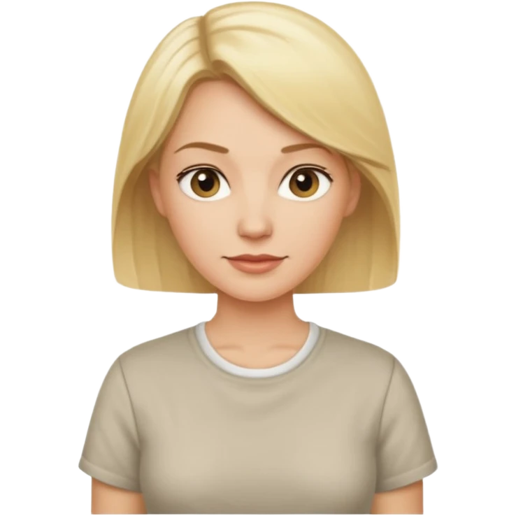 blond professional in mid-30s to 40s dressed casual emoji