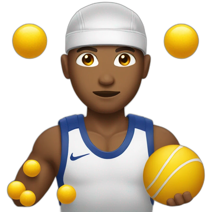 athlete with sweat beads emoji