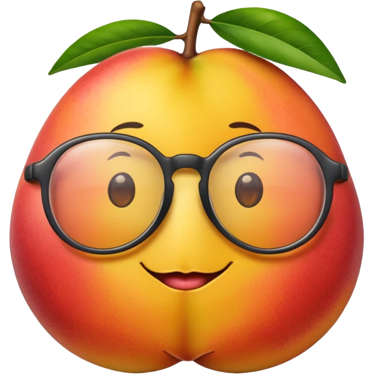mango with glasses emoji
