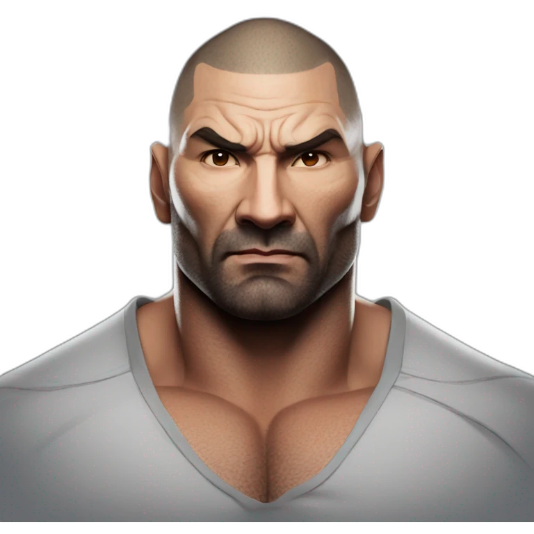 actor dave bautista serious half body emoji