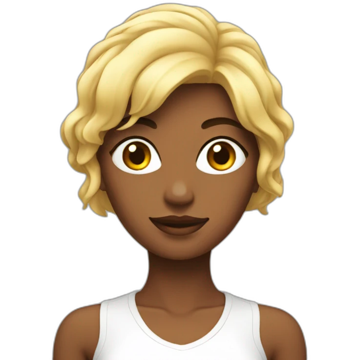 Femme sexy avec beau corp emoji