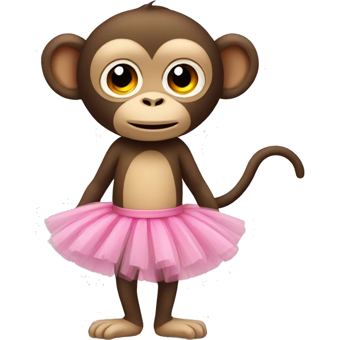 Monkey in a tutu emoji