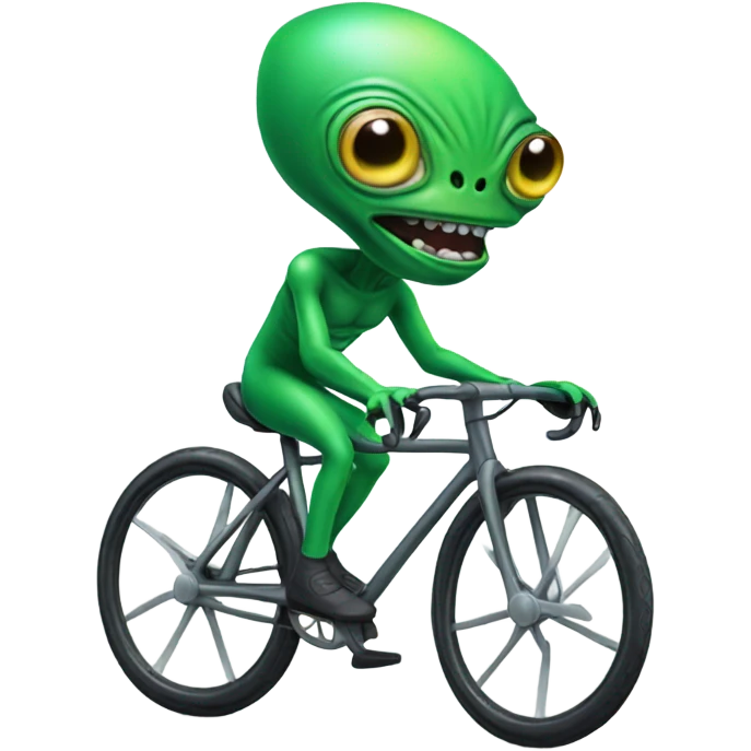 Alien on a bike emoji