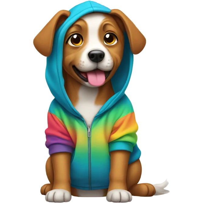 Dog with a hoodie emoji