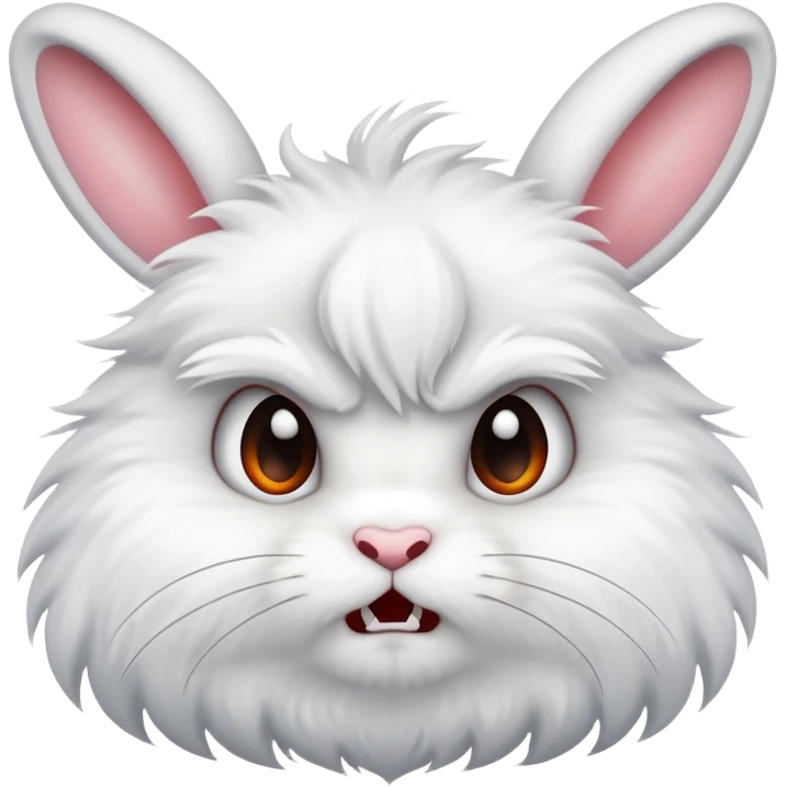 Angry cute rabbit emoji