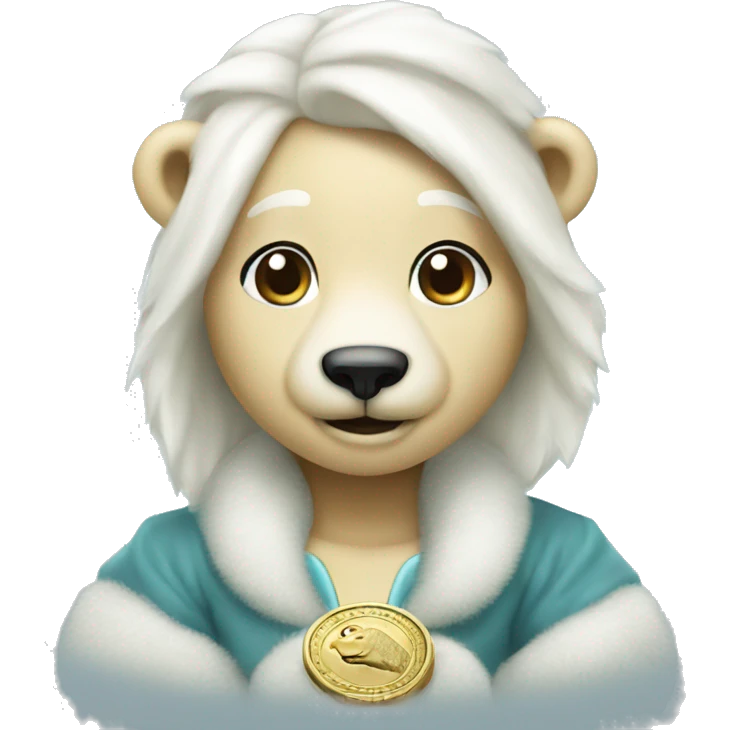 Polarbear money princess emoji