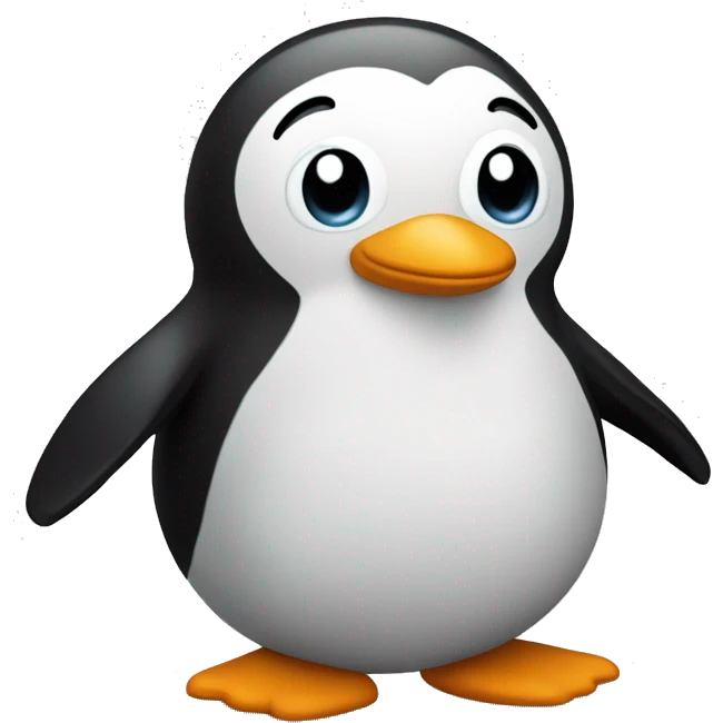 A pinguïn die ijs eet emoji