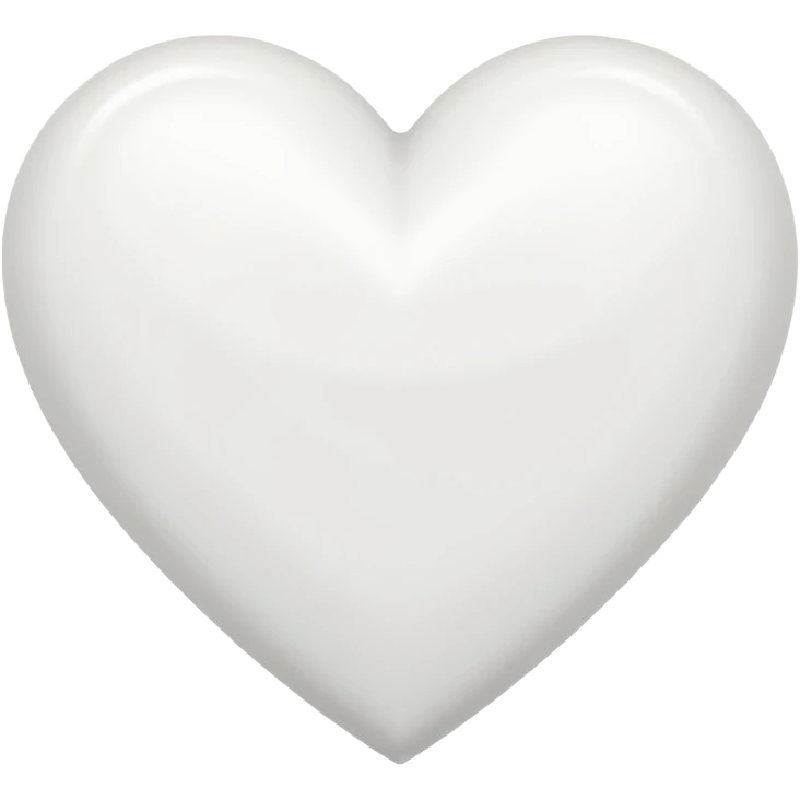 I want a white heart in heart a H emoji