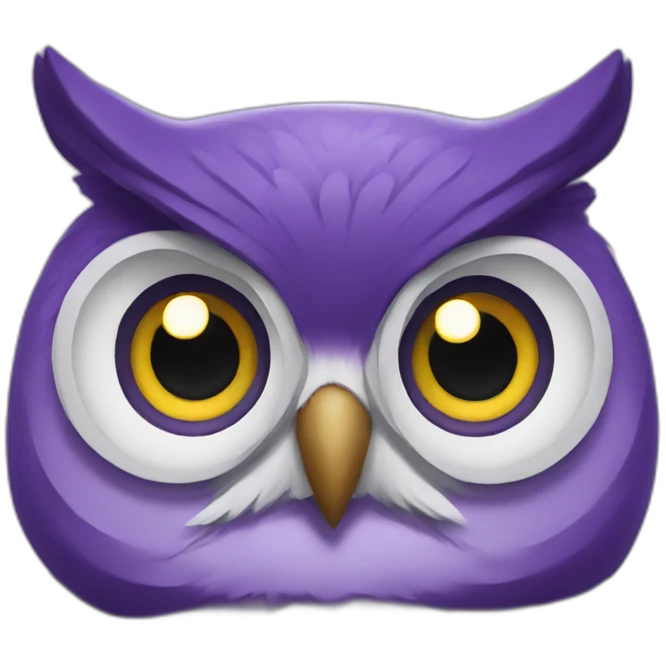 Purple owl emoji