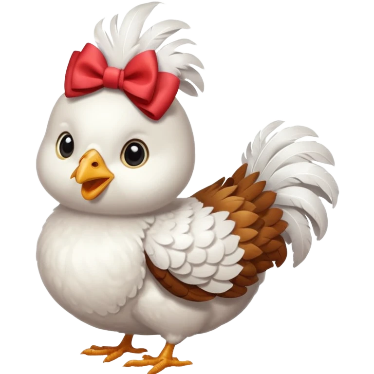 Chicken in a bow  emoji